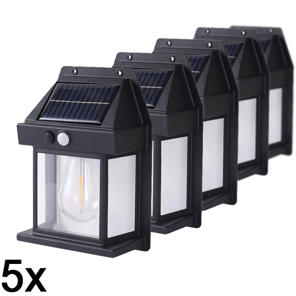 5x Kültéri napelemes mozgásérzékelős lámpa | FLUXLAMP